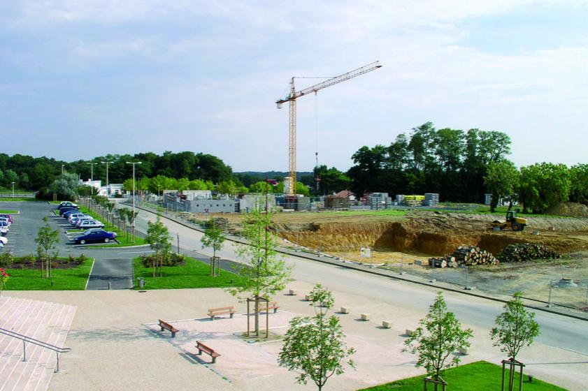 Les travaux de construction de l'école Poueymidou en 2005, Ville de Tarnos